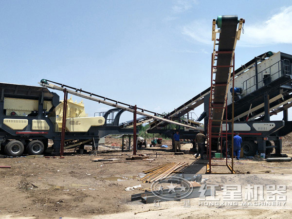 移動(dòng)小型制沙機(jī)生產(chǎn)現(xiàn)場(chǎng) 移動(dòng)小型制沙機(jī)生產(chǎn)現(xiàn)場(chǎng)