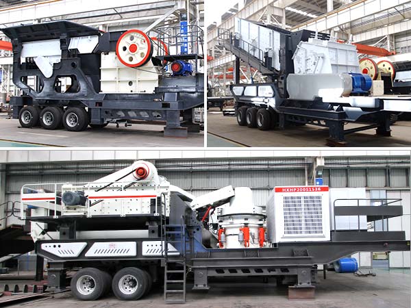 配顎破、反擊破、圓錐破的移動破碎機