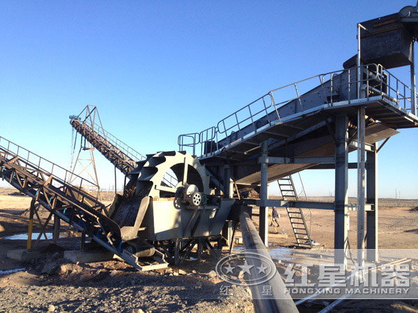 洗砂機(jī)作業(yè)現(xiàn)場