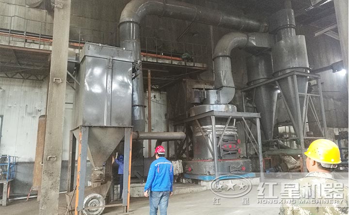 石灰石磨粉生產線現(xiàn)場