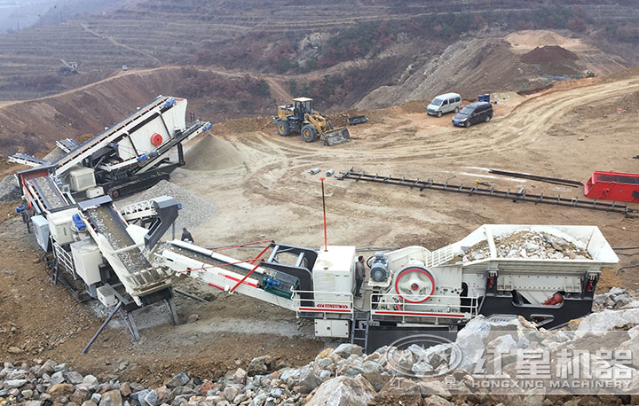 移動(dòng)制砂機(jī)生產(chǎn)現(xiàn)場(chǎng) 移動(dòng)制砂機(jī)生產(chǎn)現(xiàn)場(chǎng)