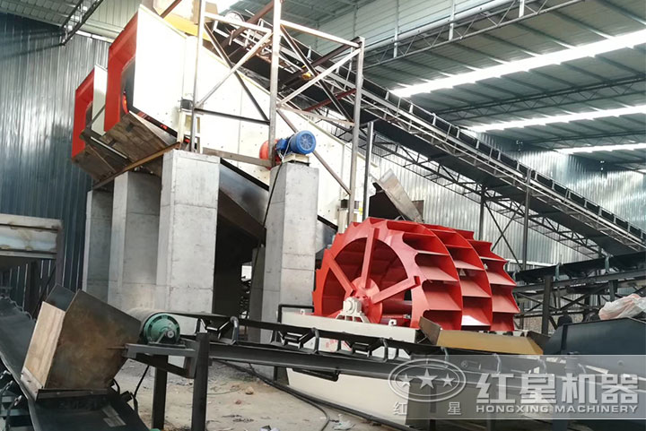 水洗砂機(jī)器現(xiàn)場(chǎng) 水洗砂機(jī)器現(xiàn)場(chǎng)