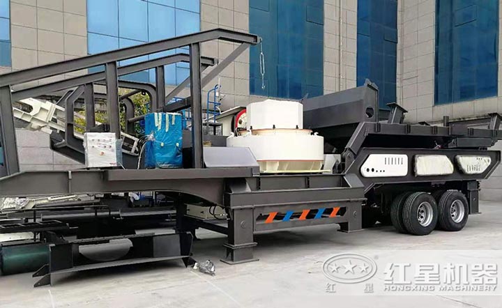 移動(dòng)式制砂機(jī)可直接開到作業(yè)場地，方便作業(yè)