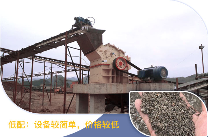 低配的方案價(jià)格低，適合小型砂石場